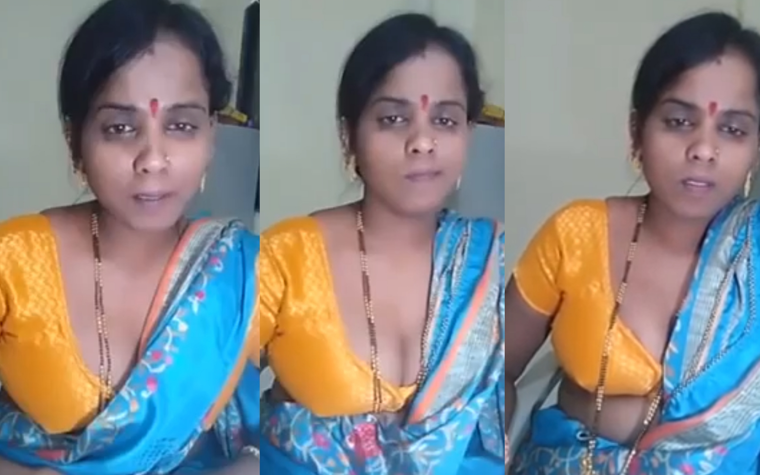 Video – Indian Housewife show sexy boobs with long mangalsutra picture
